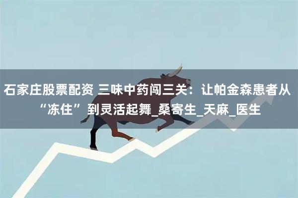 石家庄股票配资 三味中药闯三关：让帕金森患者从 “冻住” 到灵活起舞_桑寄生_天麻_医生