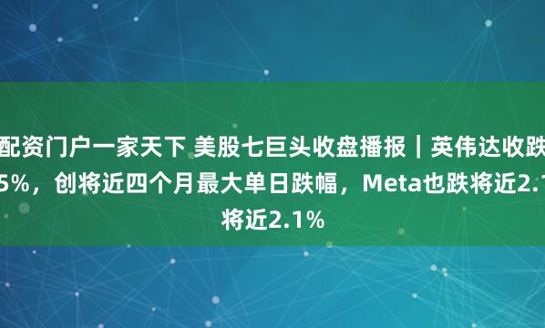 配资门户一家天下 美股七巨头收盘播报｜英伟达收跌3.5%，创将近四个月最大单日跌幅，Meta也跌将近2.1%